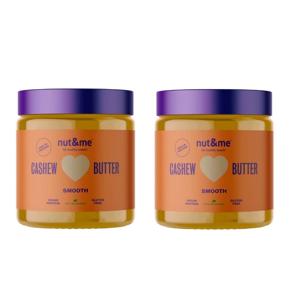 Crema de anacardos nut&me 1 KG | Hecho 100% con anacardos tostados | Sin azúcar, sin gluten y sin aditivos | Sin aceite de palma | Pack 2 X 500gr