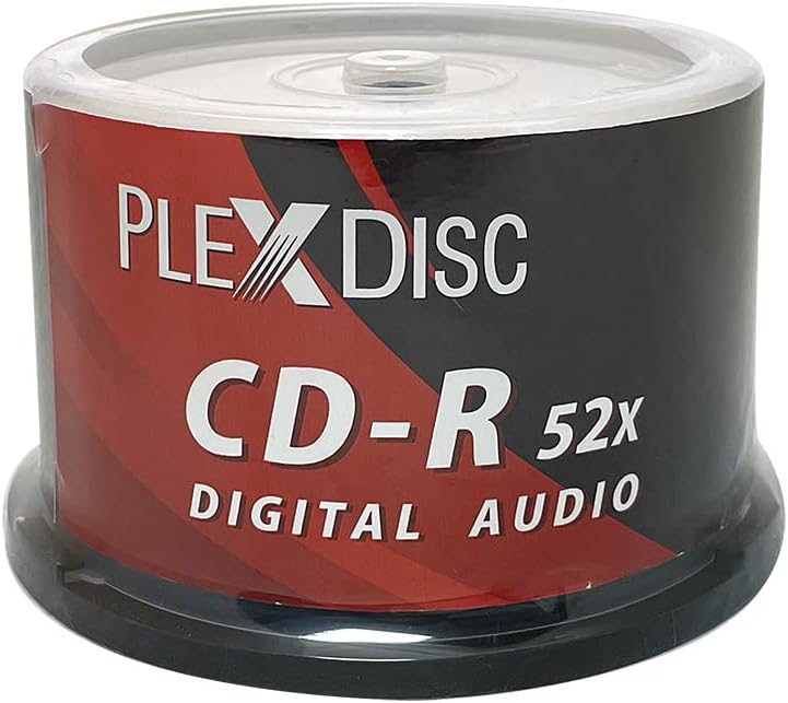 TY Series Blue CD-R 52X 700MB Digital Audio Logo Top Recordable Media Disc - 50pk Cake Box 669-814-BX (FFB), 50 Discs
