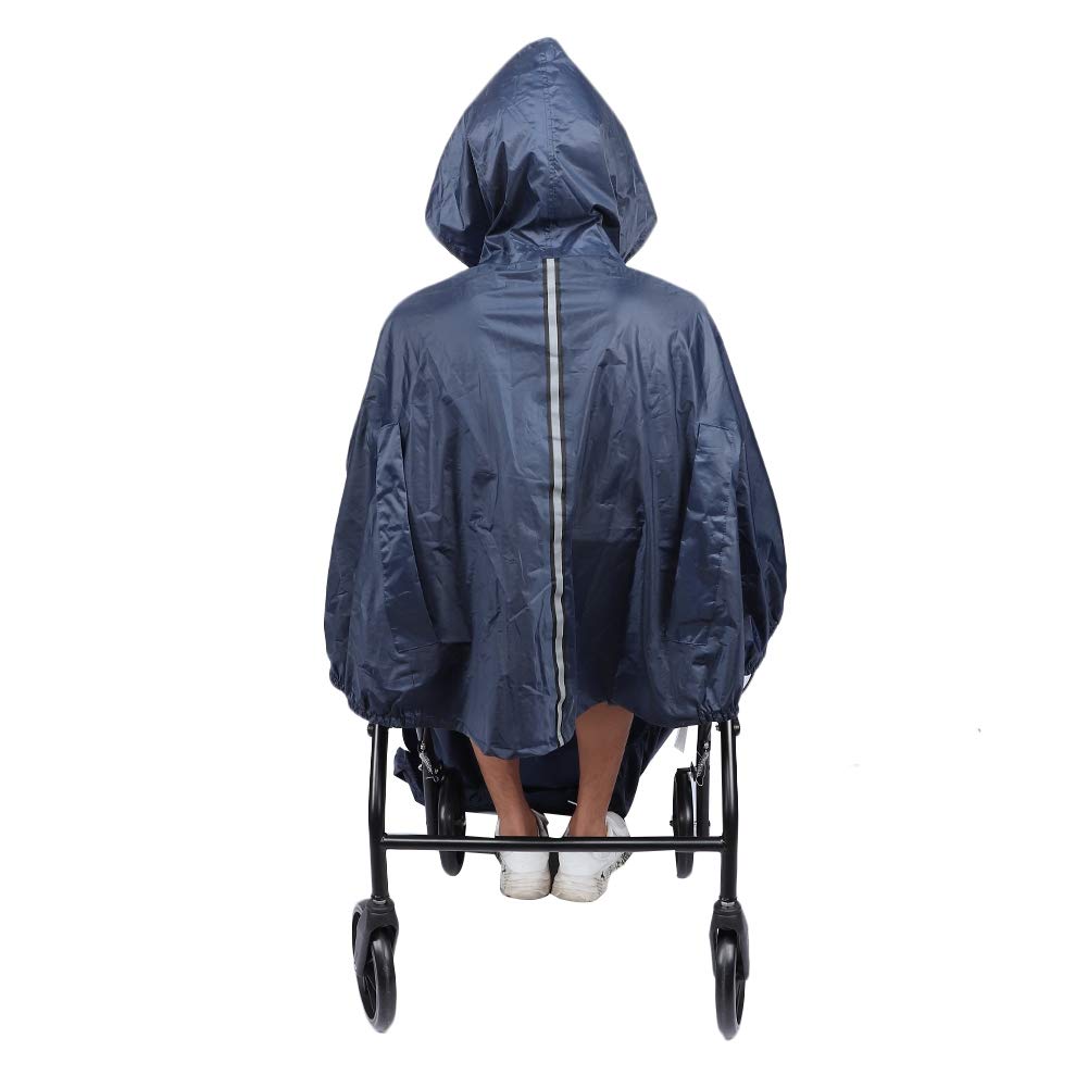 lyrlody Poncho para Silla de Ruedas, Ligero, Transpirable, Impermeable, Reutilizable, Capa con Capucha para Hombre y Mujer