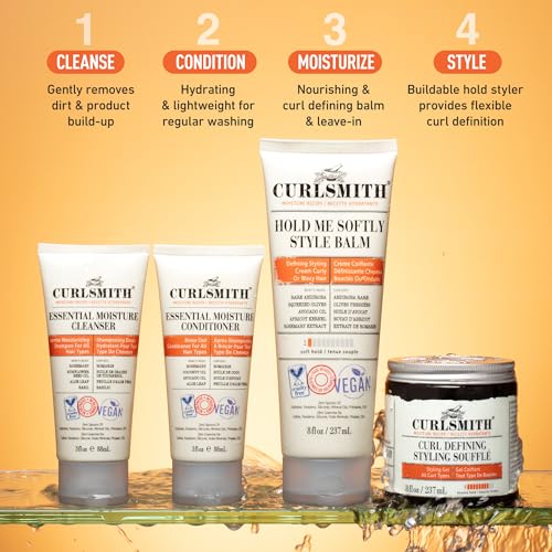 Curlsmith - Curly Wash Day Discovery Kit | Complete Wash Day Kit, Perfect for People with Type 3 Curls | Cleanse, Control Frizz, Nourish & Hydrate Hair for Bouncy Curls - Thumbnail 4