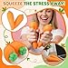 Carrot Squishy, 2026 New Sunny Fruit Squishy Stress Balls Stress Relief Fidget Day, Carrot Realistic Slow Rising Squishies, Soft Squeeze Fidget for Adults (1pcs)