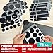 Tikfoam Heavy Duty Hook and Loop Strips with High Adhesive, and Square Circle, Strong Mounting Tape for Home, Outdoor or Office Use, Black 72 Sets