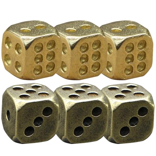 Dados de cobre retro POPETPOP elimina los dados plásticos rotos en tus juegos de mesa familiares