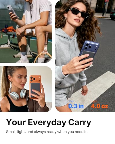Image of TORRAS MiniMag Power Bank, Ultra Slim 5,000mAh Wireless Portable Charger with USB-C Cable, Fast Charging iPhone Air Magnetic Battery Pack, Compatible for iPhone 17 /16 /15 /14 /13 /12, Glacier Gray