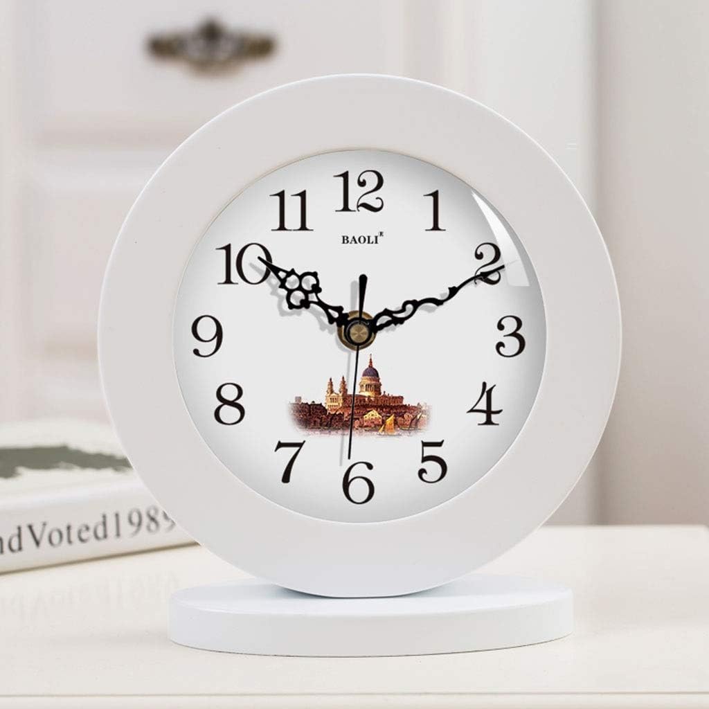 Retro Desk Clock Retro Table Clock/Deskclock -European Solid Wood Clock Simple Living Room Silent Table Clock Modern Bedroom Creative Pendulum Clock Table Clock