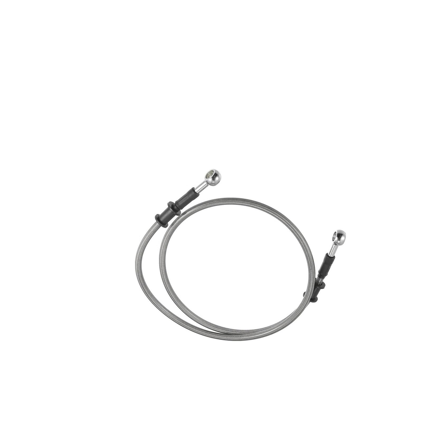 Ksxzw Silver Motorbike Part 100Cm Length 0° 10Mm Inner Diameter Motorcycle Hydraulic Brake Line Oil Hose Pipe Stainless Steel Braided Cable