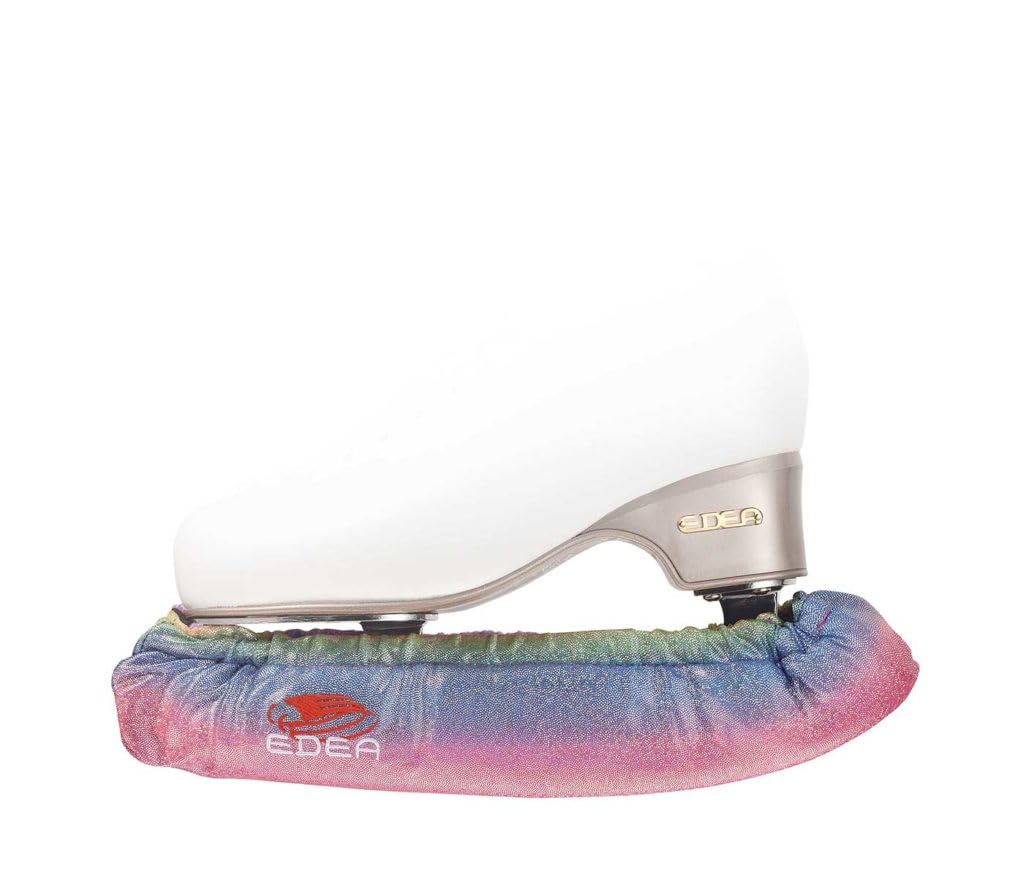 Edea IRIS Copri lama per pattini da ghiaccio, multicolore, logo ricamato, adatto per pattini da ghiaccio fino a 7-10 pollici - 17,8 - 25,4 cm