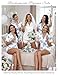 Ekouaer Womens Satin Pajama Set Lace Trim Button Down Bride Pj Shorts Set Getting Ready Outfits Bridal Party Gifts, White, Small
