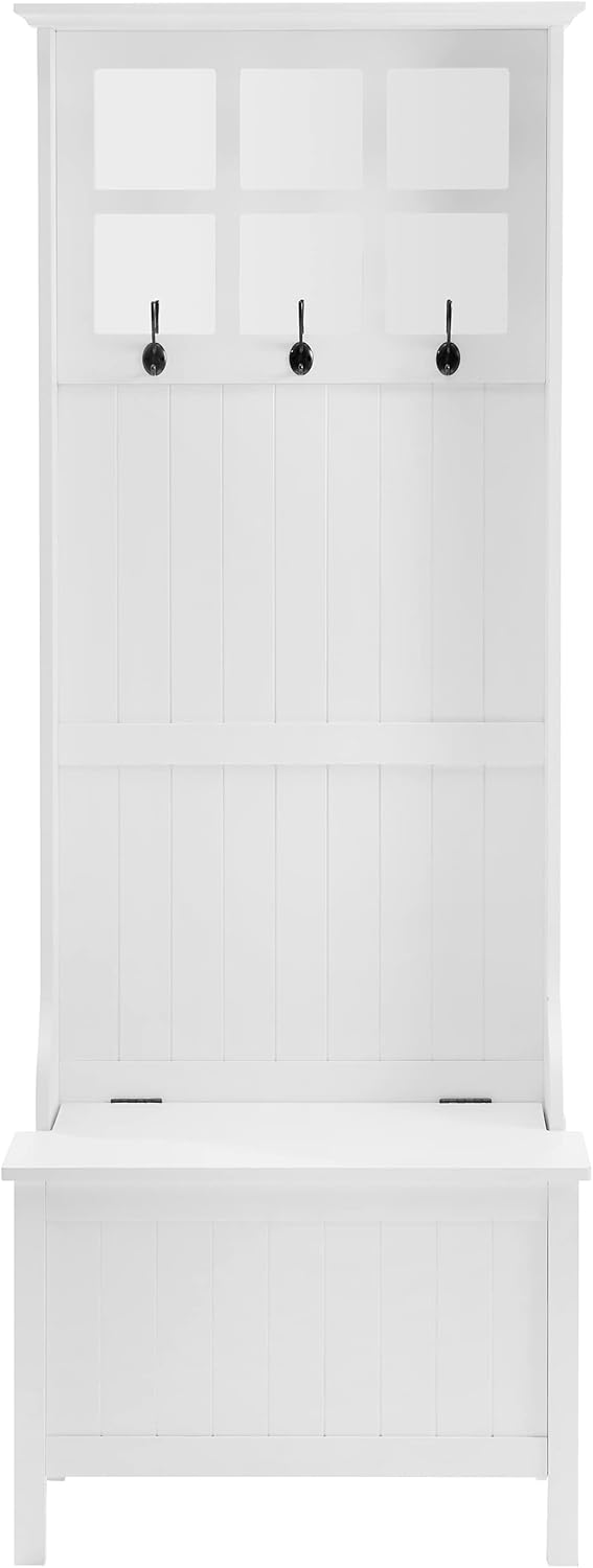 Crosley Furniture Plymouth Hall Tree, White + Free Shipping