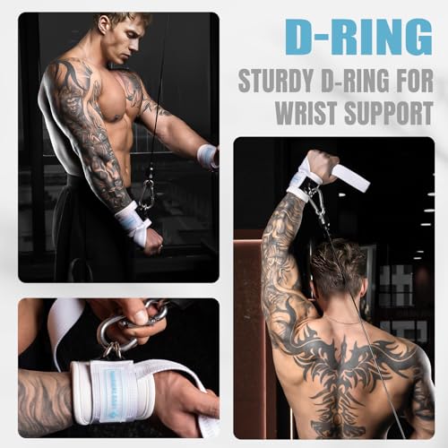 Image of MANUEKLEAR 2 Size Gym Lifting Straps with D Rings for Cable Machine