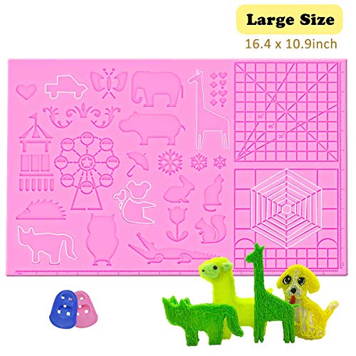 Dikale 3D Pen Tapis en silicone Taille L rose