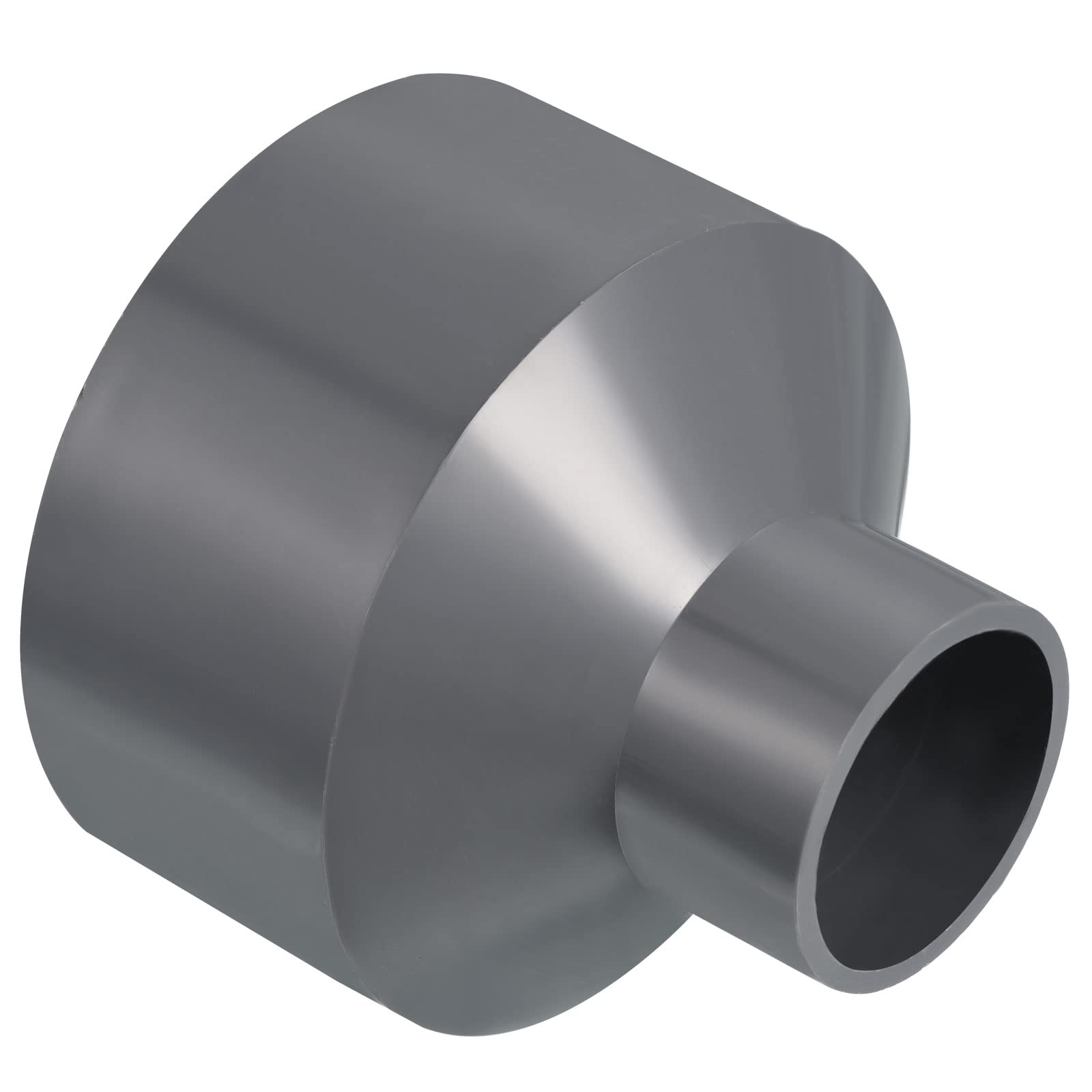 PATIKIL PVC Reductor Tubo Montaje 50x32mm, 3 Paquete Recto Acoplamiento Adaptador Conector, Gris — view 6
