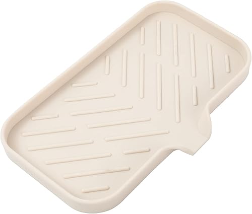MicoYang Jaboneras de baño de silicona con boquilla de drenaje, organizador de fregadero de baño y cocina, soporte para esponja, bandeja de jabón