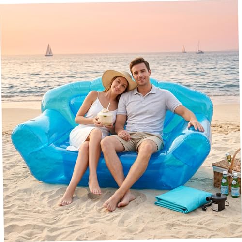 Canapé gonflable de plage et piscine avec dossier modulable pour terrasse - 3