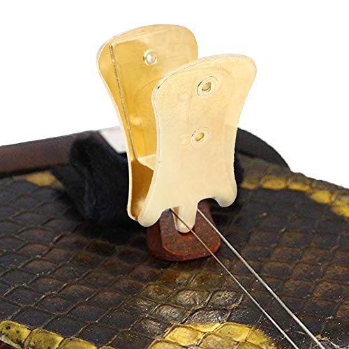Metal Erhu Mute, Hard To Break Kao-hu Mute, Fine Craftsmanship for Beginner Erhu(Golden) - Thumbnail 3