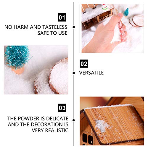 Pó artificial para neve ARTIBETTER 500 g DIY Floco de neve falso árvore de Natal neve pó para artesa