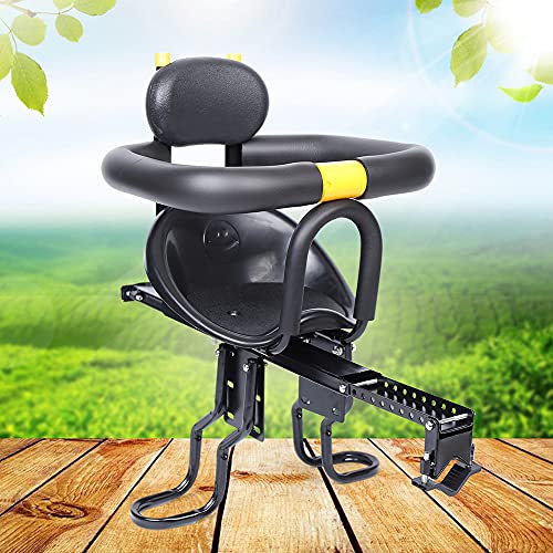 Bhshuidls Baby Bicycle Seat Front Mounted Child Bike Seat With Handrail Portable Kids Bike Seat For Adult Bike Front #TOP1