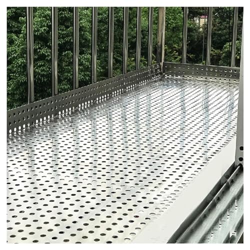 SUS304 Stainless Steel Perforated Metal Sheet, Round Mesh Gasket, 8mm Aperture, Breathable Design, Durable (0.3x5m / 1.0x16.4ft) for Industrial and DIY Use
