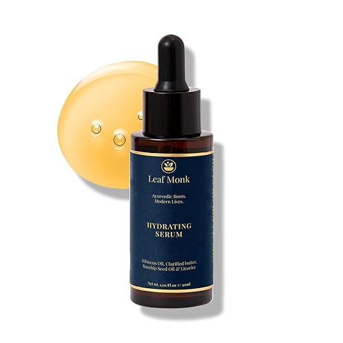 Suero facial hidratante con aceite de semilla de rosa mosqueta ayurvédica con hibisco, regaliz y ghee Para un brillo radiante y suavizante de la