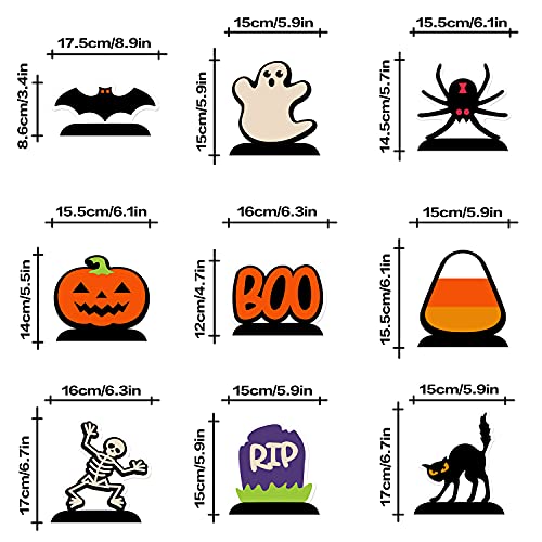 Lingteer Happy Halloween Table Honeycomb Centerpieces - 9 Pcs Funny Halloween Party Boo Ghost Table Decorations Sign. #TOP3
