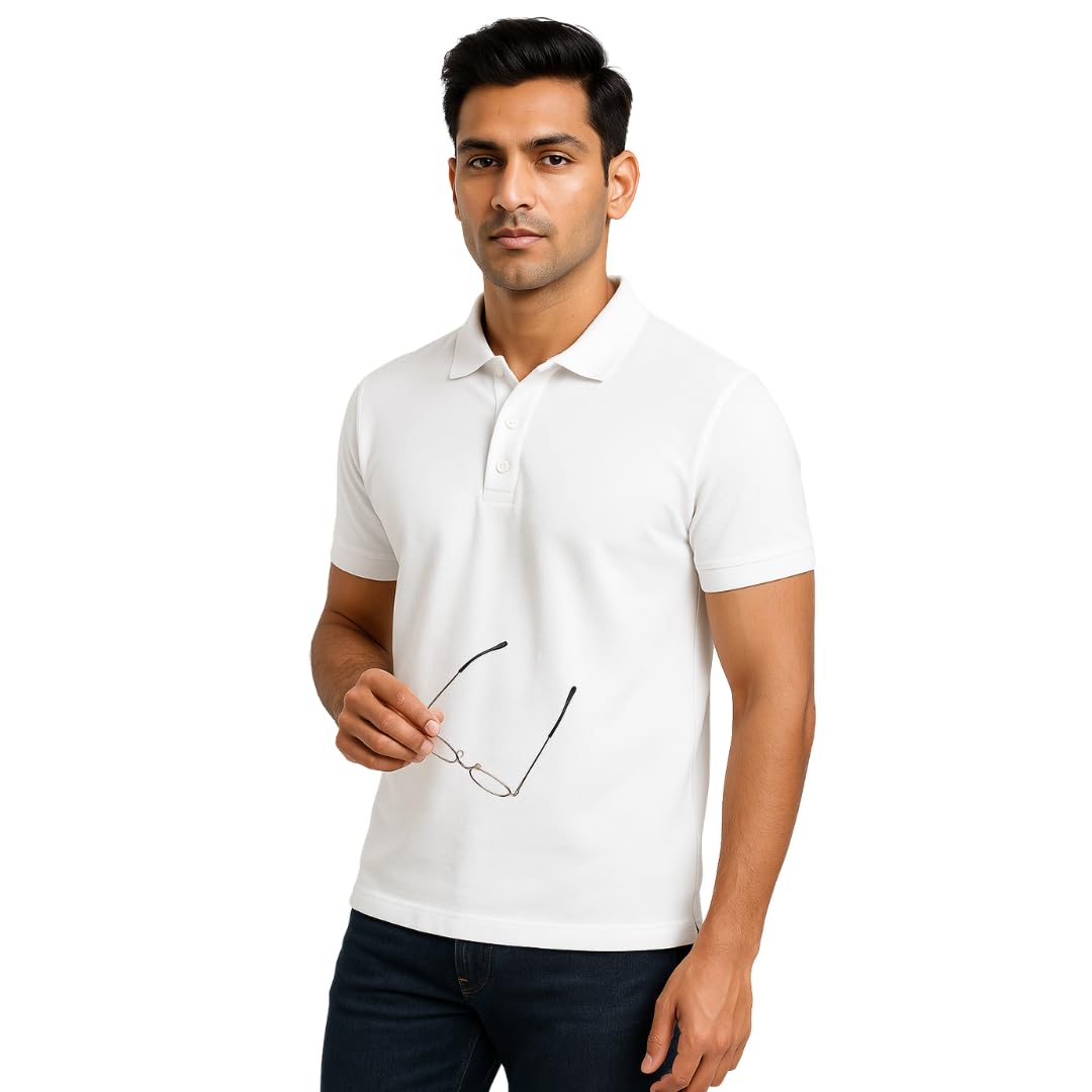 Unisex Solid Polo T-Shirt | Cotton Regular Fit Collar Neck Casual Wear for Men & Women-image-42