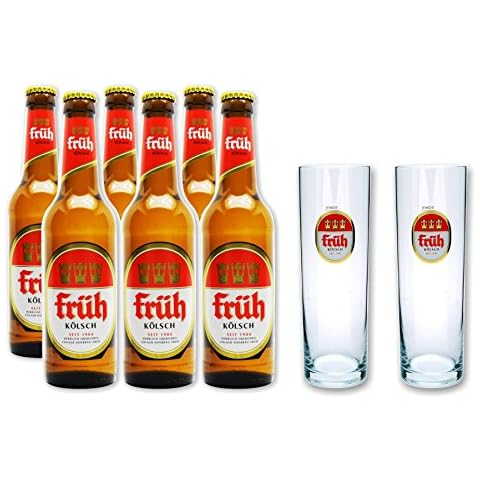 Früh Kölsch Vielfalt mit 6x0,33 L Bierflasche Kölsch und 2 Stück Gläser 0,2l Cover