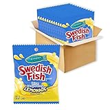 SWEDISH FISH Bonbons doux et moelleux à la limonade à la framboise bleue, bonbons en vrac, sacs de 340 à 101,8 g