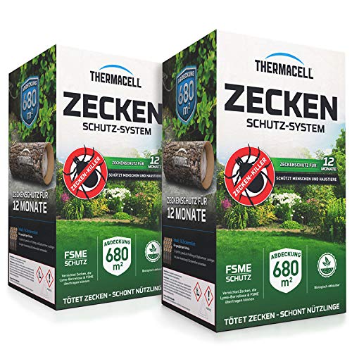 Preisvergleich Produktbild Thermacell Zeckenschutzsystem 16er Pack - Zeckenschutz Doppelpack - inklusive Rasch Mückenfreipapier