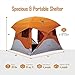 Gazelle T4 Waterproof 4 Person Portable Polyester Outdoor Pop Up Camping or Beach Tent with Removable Floor, Mesh Screens, and Rain Fly, Orange