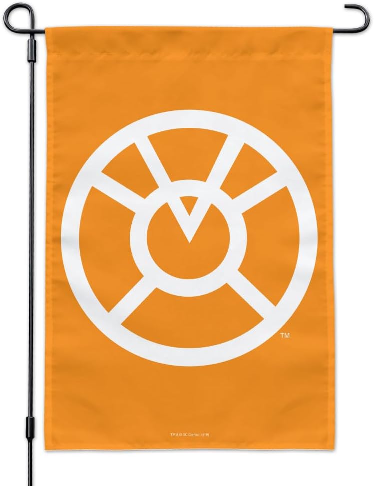 Green Lantern Blackest Night Orange Lantern Logo Garden Yard Flag