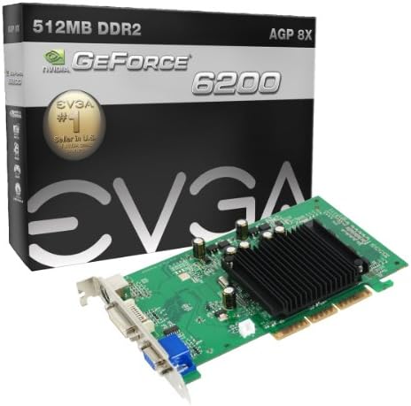 EVGA GeForce 6200 512 MB DDR2 AGP 8X HDTV/DVI/VGA Graphics Card, 512-A8-N405-KR