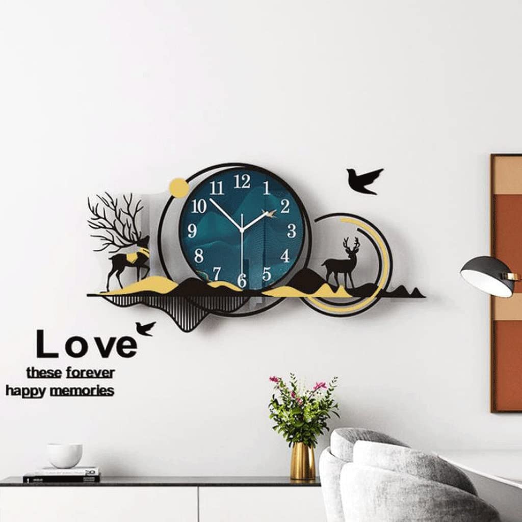 Amazon.co.jp: リビングルームの壁時計北欧時計ネットレッド