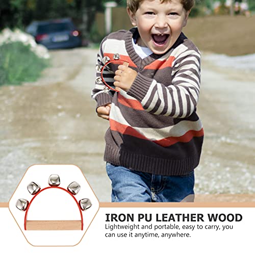 Milisten 6 Pcs Desk School Bells Decor Ring Wooden Wood With Music Hand Sleigh Performance Red Handbells Ringbell Instrument Educational Handheld Valentines For Christmas Early #TOP7