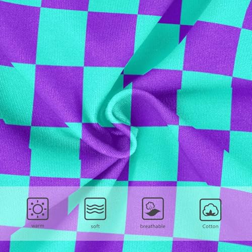 Purple and Teal Buffalo Checkered Toddler Girls's Underwear 2T3