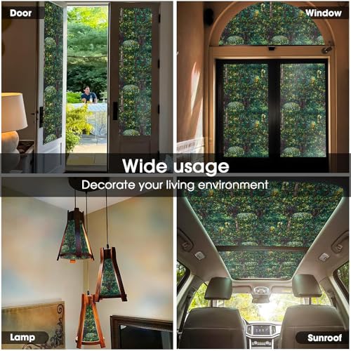 Película Decorativa para Ventanas Verde de Vinilo 15.7x118in miniatura 5