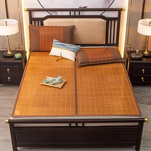 Esterilla de bambú verano 190x135cm con funda de almohada reversible 7