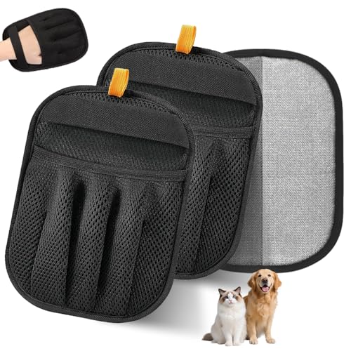 Electrostatic Pet Hair Remover Gloves – 2 Pack, Washable & Reusable