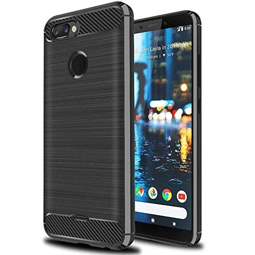 Image of Hybrid Carbon Fiber Back Case for Mi Redmi 6 (Black)