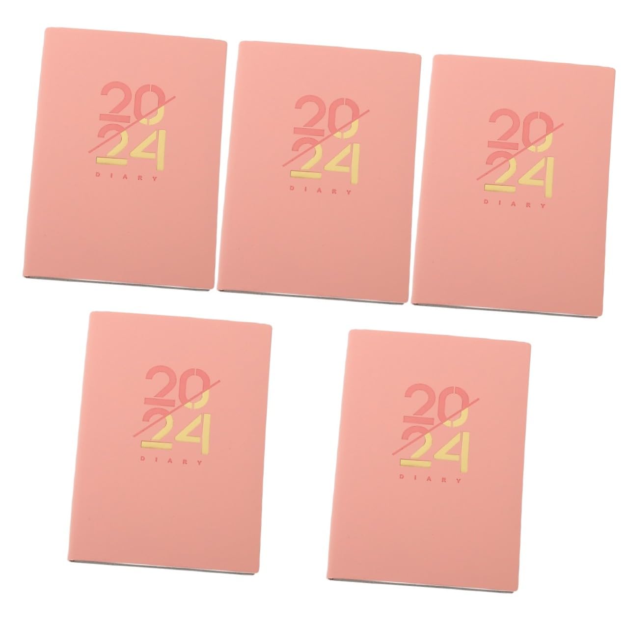 5 Piezas Planificador Diario Cuaderno de Notas Inglés Agenda Escolar Días Rosa para Estudiantes Oficina y Organización