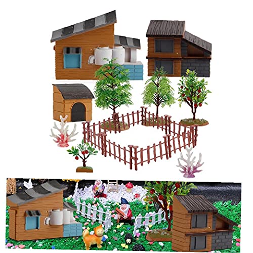 LjzlSxMF Kinder Bauernhof Spielzeug-Zubehör Bauernhof Model Set Simulation Bauernhof Szene Modell Kinder Puppenhaus… – Bild 5