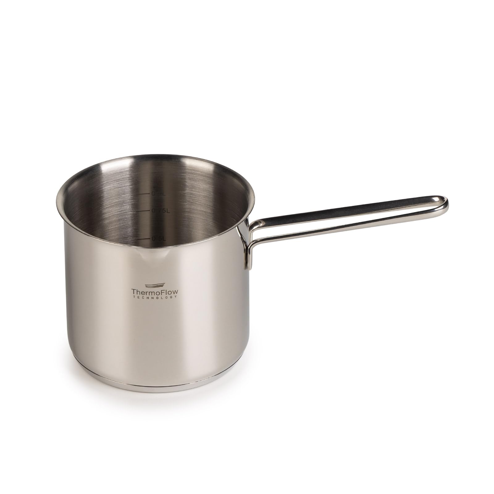 ROSMARINO Teiera per moka a induzione, in acciaio inox, 1225 ml, modello 2025, moderna caffettiera turca Cezve con fondo in acciaio a 3 strati (1225 ml)