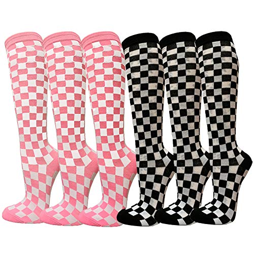 Image of SocksKnee Women Multi-Pack Colorful Variety Design Assorted Activewear Knee-High Stocking Socks, 9-11