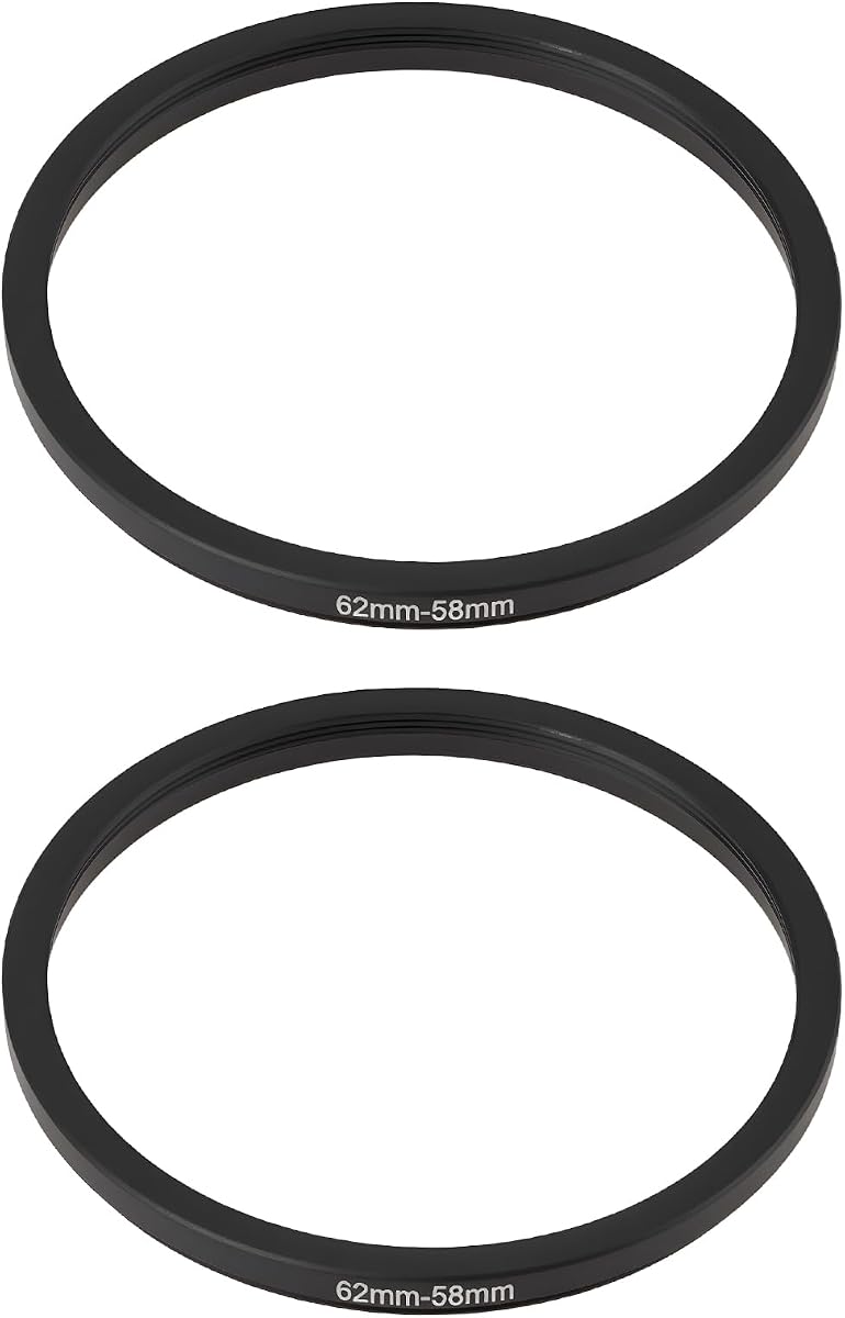 Anillo adaptador de filtro reductor para lente de cámara, 2 uds., 62mm a 58mm, Compatible con Casio Compatible con Fujifilm