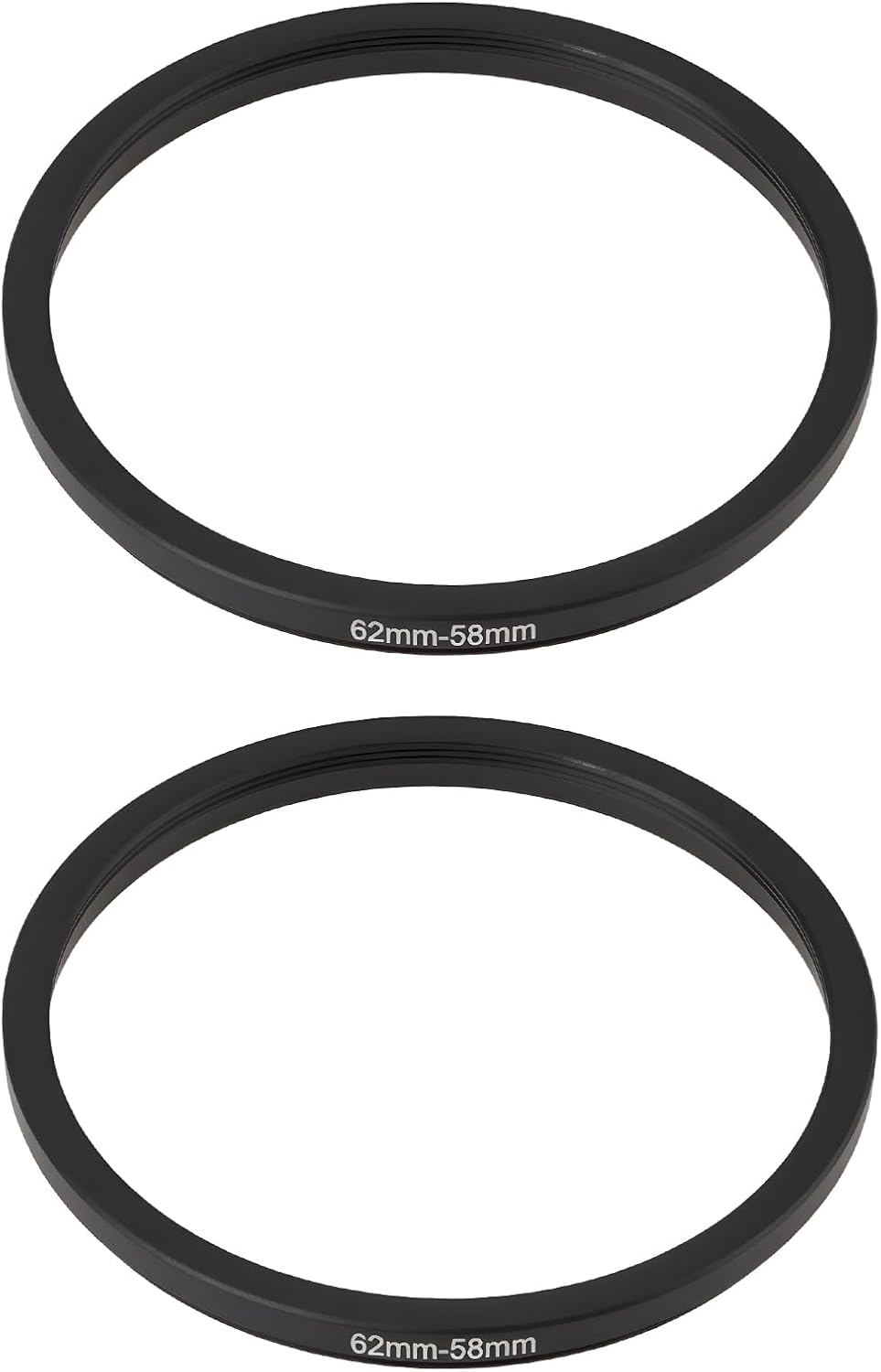 2pcs Camera Lens Step-Down Filter Adapter Ring 62mm to 58mm Compatible with Casio Compatible with Fujifilm
