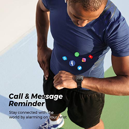 Soundpeats Smart Watch Fitness Tracker With All Day Heart Rate Monitor Sleep Quality Tracker Ip68 Waterproof 1.4" Large Touch Screen Call & Message Reminder 12 Sports Modes For Iphone Android Phones #TOP1