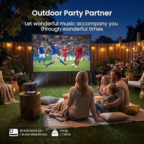 Dangbei N3 Max Smart Projector, 1000 ISO Lumens Sealed Optical Engine, Dolby Audio, 4K Support, Portable with Native Netflix & VIDAA OS, Auto Focus & Keystone, Home Theater for Ceiling/Outdoor - image 8