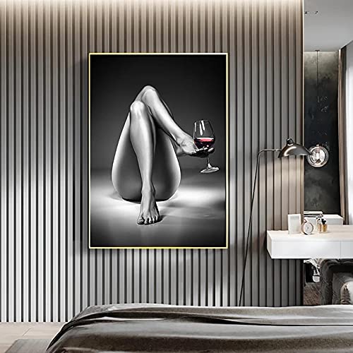 Peinture Toile Femme Noir et Blanc Art Mural Haut de Gamme