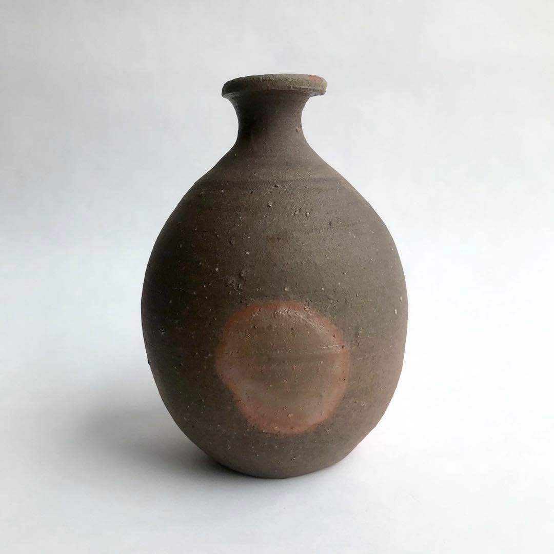 備前 徳利 共箱付き 柳瀬美術店 / 小林東五「粉引徳利」共箱[KOBAYASHI Togo]Sake Flask