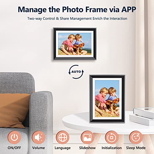 2023 Newest 10.1 Inch Wifi Digital Picture Frame 32Gb Smart Photo Frame With Instant App & Email Photo Transfer, Auto Rotation, Unlimited Cloud Data, Phone One-Button Control And Easy Set Up #TOP3