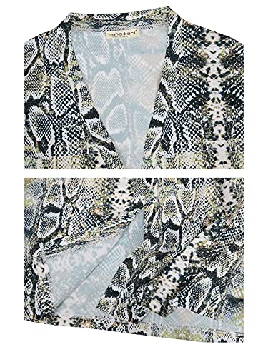 Image of Anna-Kaci Women Print Short Sleeve Cardigan Long Open Stuff Kimonos Loose Casual Cover Up Shirts